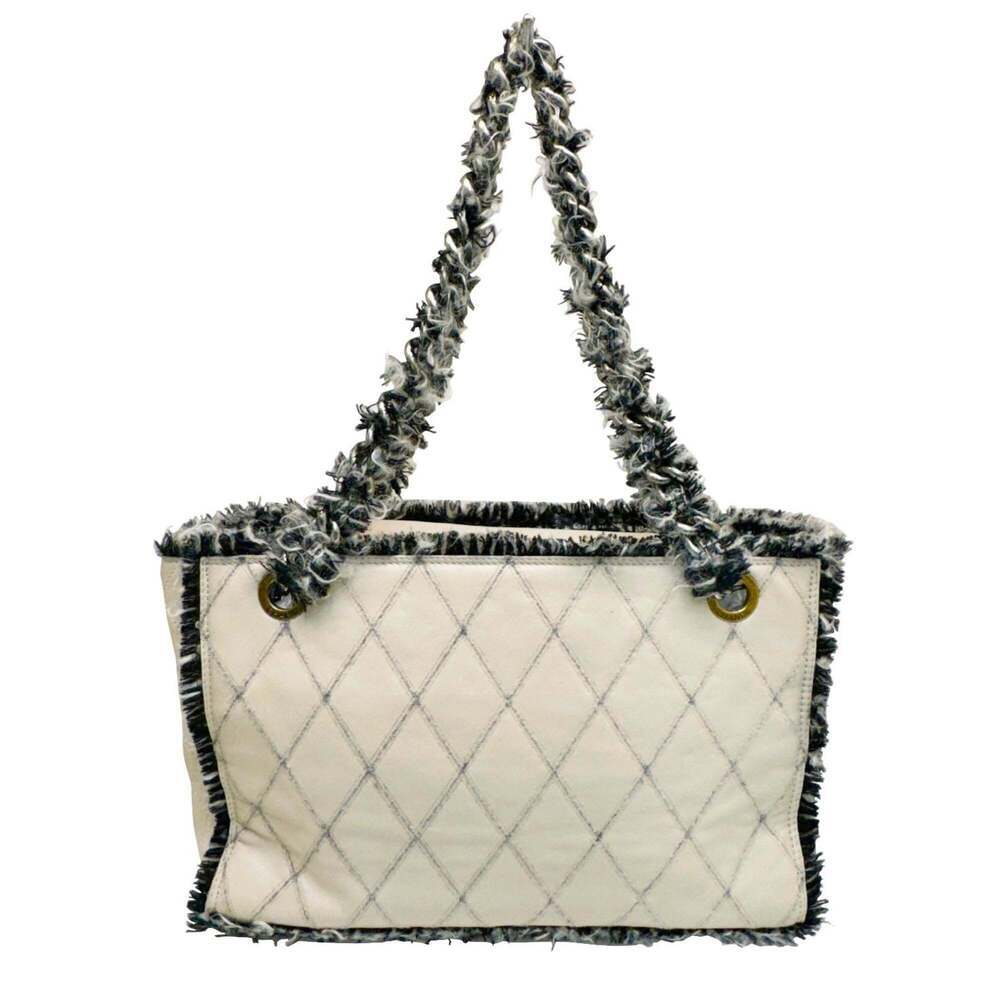 CHANEL Black Leather Logo Tote Bag - Picture 2 of 12